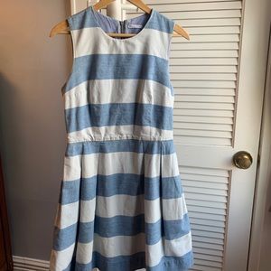 Gap- Blue & White Striped Babydoll Style Dress